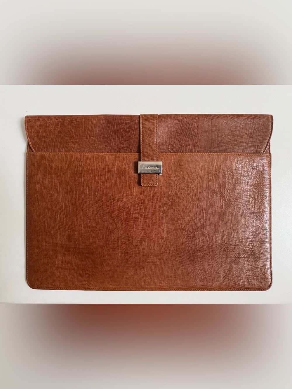 Vintage Lancel Leather Envelope Folder.